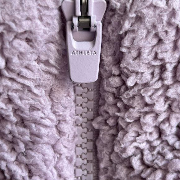 ATHLETA Shasta Purple Tugga Sherpa Warm Cozy Jacket (#486693) Size Medium - Picture 8 of 16